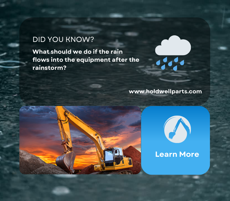 What should we do if the rain flows into the equipment after the rainstorm?