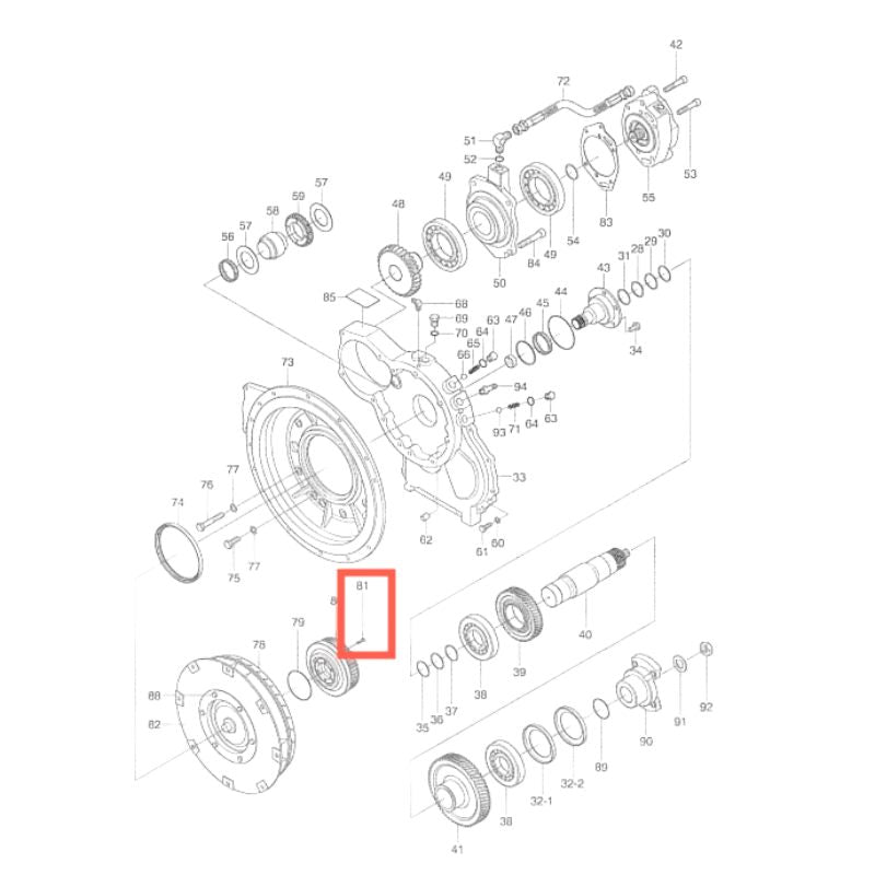 Genuine Bolt XKBT-00349 fit YUCW-0035715LC-7M, 25G-7M, 25GC-7M, 25L-7M, 25LC-7M, 35L-7A, 60L-7A