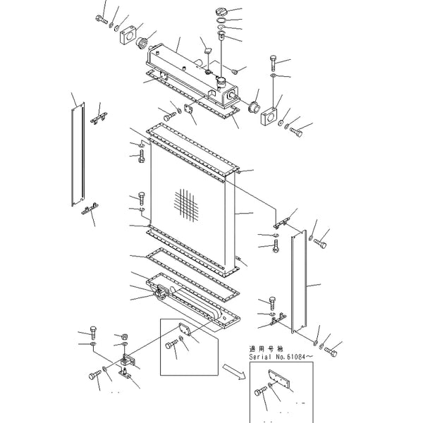 ﻿Aftermarket Radiator CORE ASS'Y 17A-03-00010 For Komatsu BULLDOZERS  D155A   D155AX