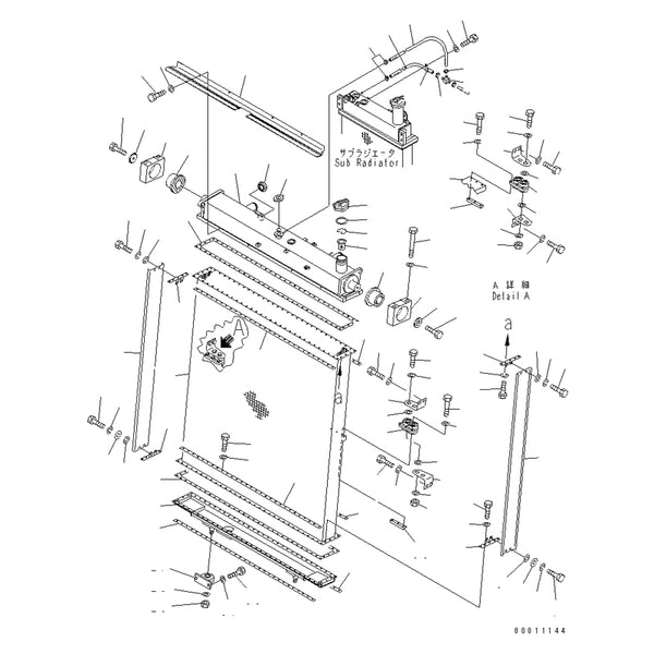 ﻿Aftermarket Radiator 198-03-61102 For Komatsu BULLDOZERS  D475A