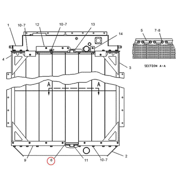 ﻿Aftermarket Radiator 6I3297 For Caterpillar CHALLENGER  75C  75D  85C  85D  85E  95E