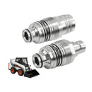 Aftermarket Construction Machinery Parts  6680018 6679837 Female & Male Hydraulic Flat Face Quick Connect Coupler Thread Φ46mm for Bobcat Skid Steer Loader S130 S150 S160 S175 S185 S205 S220 S250 S300 S330 S450 S510 S530 T140 T180 T190 T200 Parts