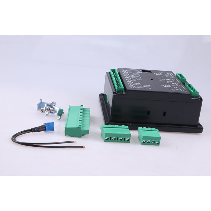 Controlador de grupo electrógeno, módulo de control automático de arranque automático DCP-10 Módulo de panel de control de grupo electrógeno con pantalla LCD Corriente de entrada de 180 mA para monitoreo