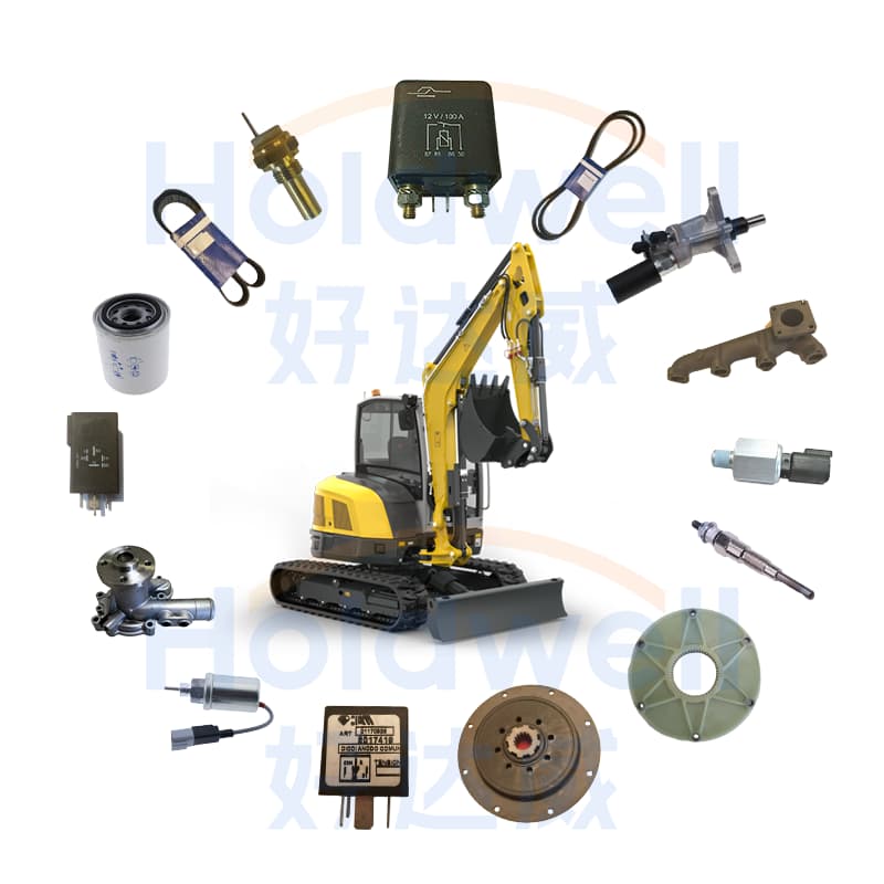 Pièces d'excavatrice Holdwell pour Wacker Neuson Kramer Weidemann ET60 ET90 8003 75Z 6003 6503