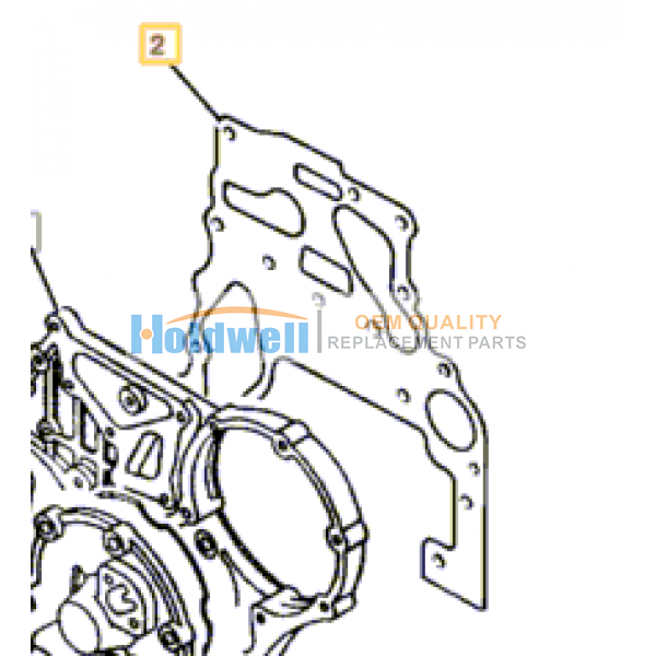 Gasket for ISUZU engine 4JG1 in JCB model 02/800250