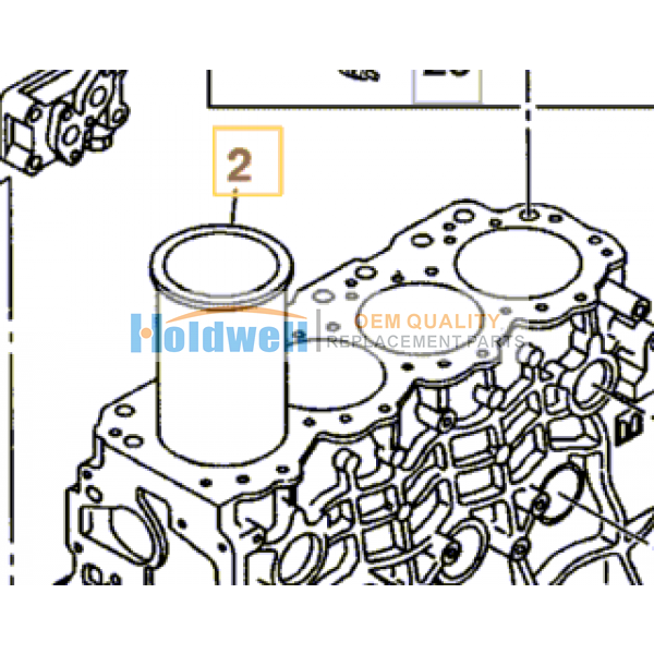 Liner cylinder for ISUZU engine 4JG1 in JCB model 02/800861