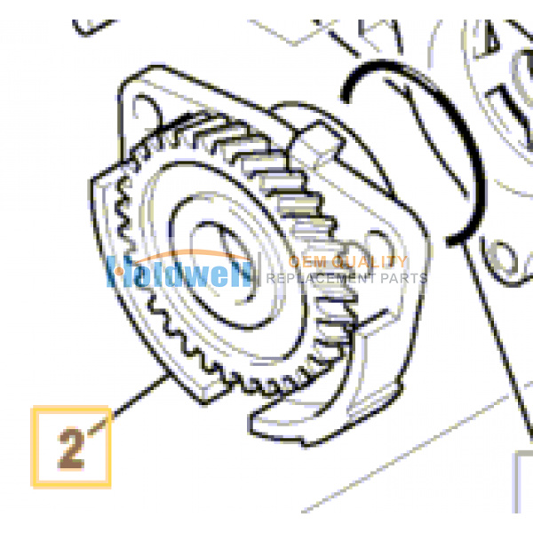 Oil Pump for ISUZU engine 4LE1 &amp; 4LE2 in JCB model 02/803044