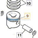 Piston Standard for ISUZU engine 4LE1 &amp; 4LE2 in JCB model 02/803098 02/803099