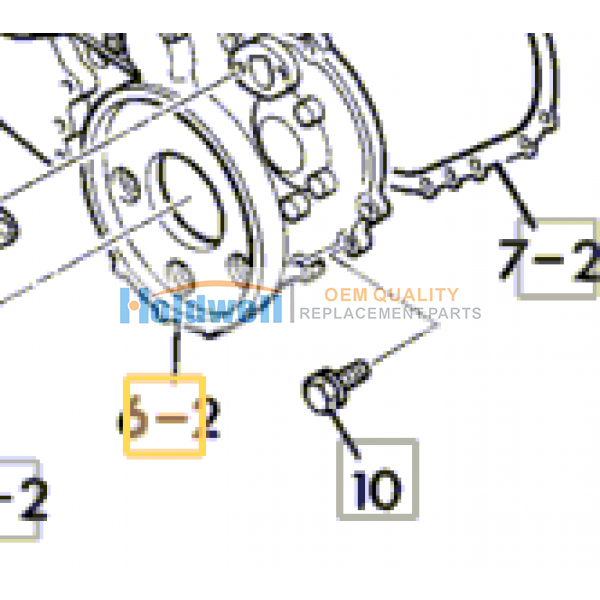 Cover timing  for ISUZU engine 4BG1 in JCB model 02/800323