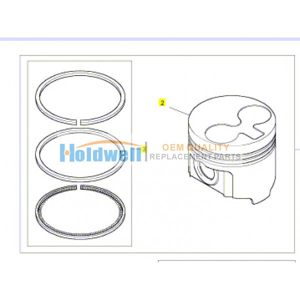 Piston and Ring Kit for403F-11 403D-11 404D-15 403A-15 403C-11 404C-20 engine  115017620