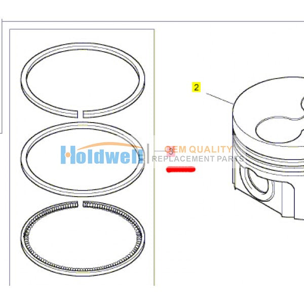 Piston Ring for 403F-11 403D-11 404D-15 403A-15 403C-11 404C-20 engine 115104090