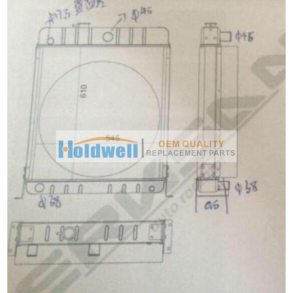 HOLDWELL radiator 120-480 for FG Wilson