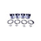 Aftermarket 4 Sets Yanmar 129907-22090 Piston And Ring Kit For Yanmar 4tnv98