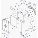 Aftermarket Radiator 134-03-61112  For Komatsu Model D61E-12  D61EX-12  D61P-12  D61PX-12