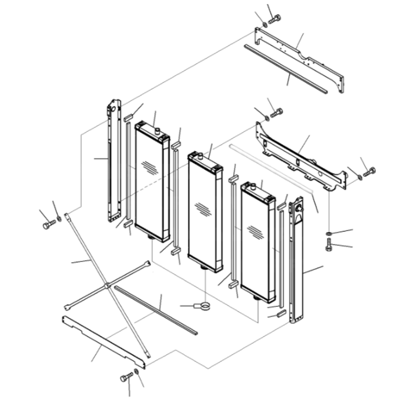 Aftermarket Komatsu Radiator 195-03-63114  For Komatsu D375A