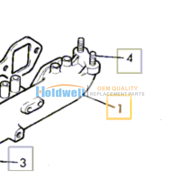 Manifold induction for ISUZU engine 6BG1 in JCB model 02/800437