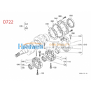 HOLDWELL oil rear seal 1G460-04460 for kubota Z482 D722 J106 engine