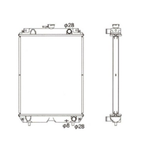 Aftermarket Caterpillar Water Tank Radiator 210-1295 For Caterpillar Excavator E304