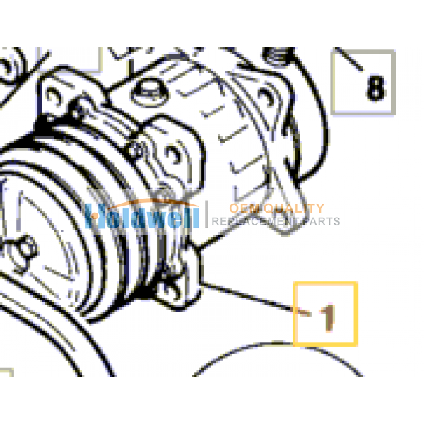 Compressor assembly for ISUZU engine 4BG1 in JCB model JNN0117  JHH126