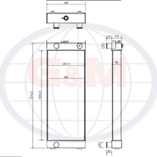 Radiador Komatsu 421-03-44180 para cargadora de ruedas WA470-6 WA480
