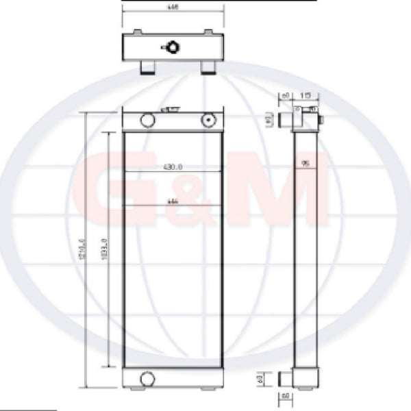 Komatsu 421-03-44180  Radiator For Wheel Loader WA470-6 WA480