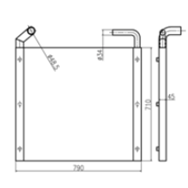 Aftermarket Radiator 4365742 For Hitachi Excavator EX120-5