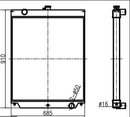 Aftermarket Hitachi 4448372  Cooling Radiator For Hitachi Excavator ZAX110