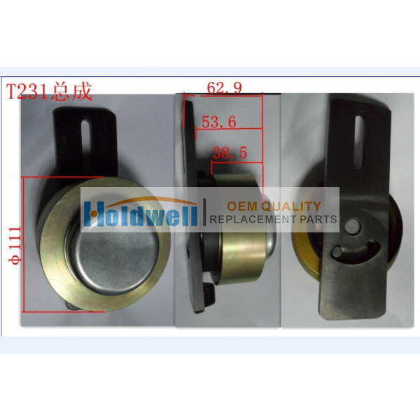 Holdwell Tensioner Pulley 6735884 for bobcat S175 S185 S205 S510 S530 S550 S570 S590 T140 T180 T190 T550 T590