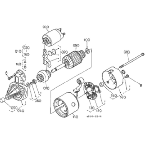 Aftermarket Kubota Starter Motor 6C090-59210  6C090-59300  For Kubota D722 Engine