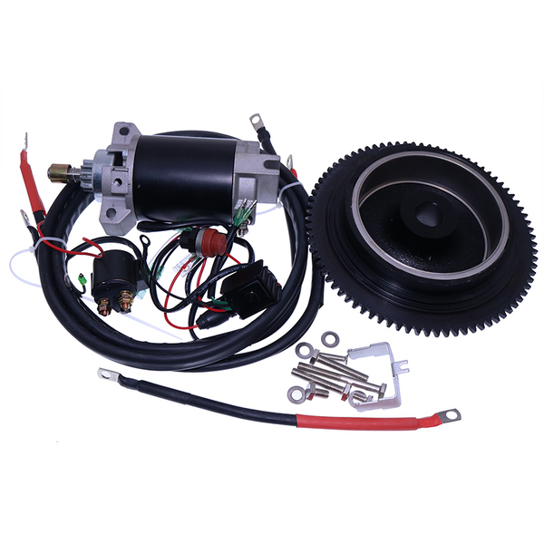 Aftermarket Holdwell Electric Start Motor Kit For Yamaha 4-stroke F15 outboard 66M models 