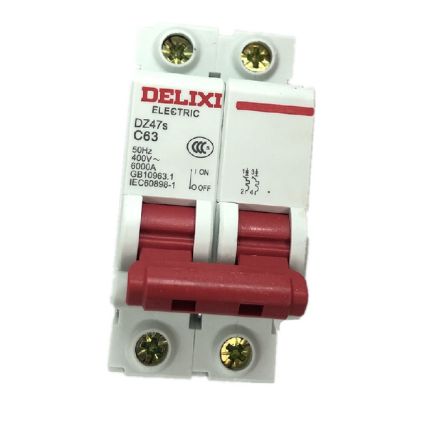 Aftermarket Delixi DZ47SN2C63 Miniature Circuit Breaker For Household