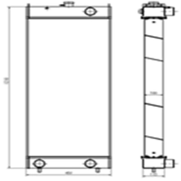 Aftermarket Water Tank Radiator 421-03-44110 Fit Komatsu Wheel Loader WA480-6