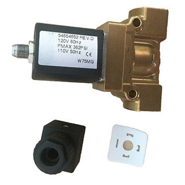 Ingersoll Rand solenoid valve gas/oil 54774302 for 60Hz UP6 15, UP6 20, UP6 25, UP6 30；SSR-XFE/EPE/HPE 50 HP SSR-XF/EP/HP 60 HP SSR-XF/EP/HP/XP 75-100 HP SSR-ML/MM/MH 37-75 KW