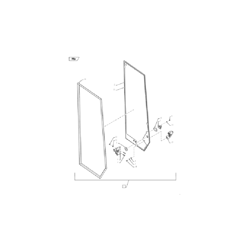 Replacement Left Door Glass 84560383 For Case 521E XT XR 621E XT XR 721E XT XR