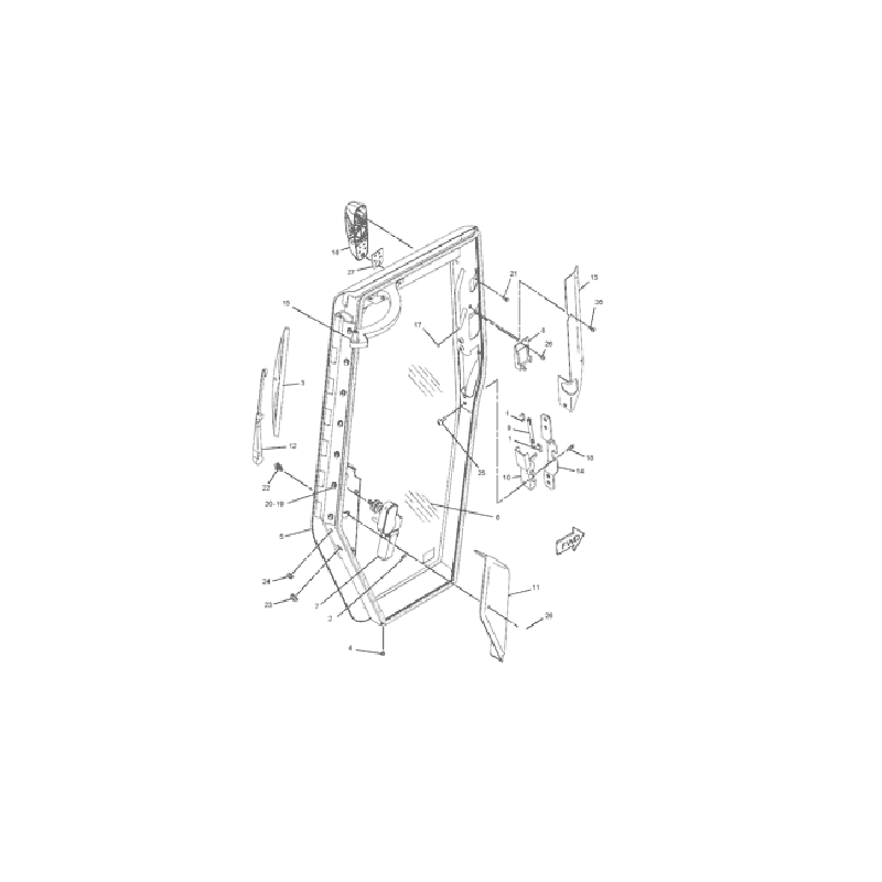 Replacement Right Door 167-1452 For Caterpillar D6NXL D5RLGP D6NLGP D5NLGP