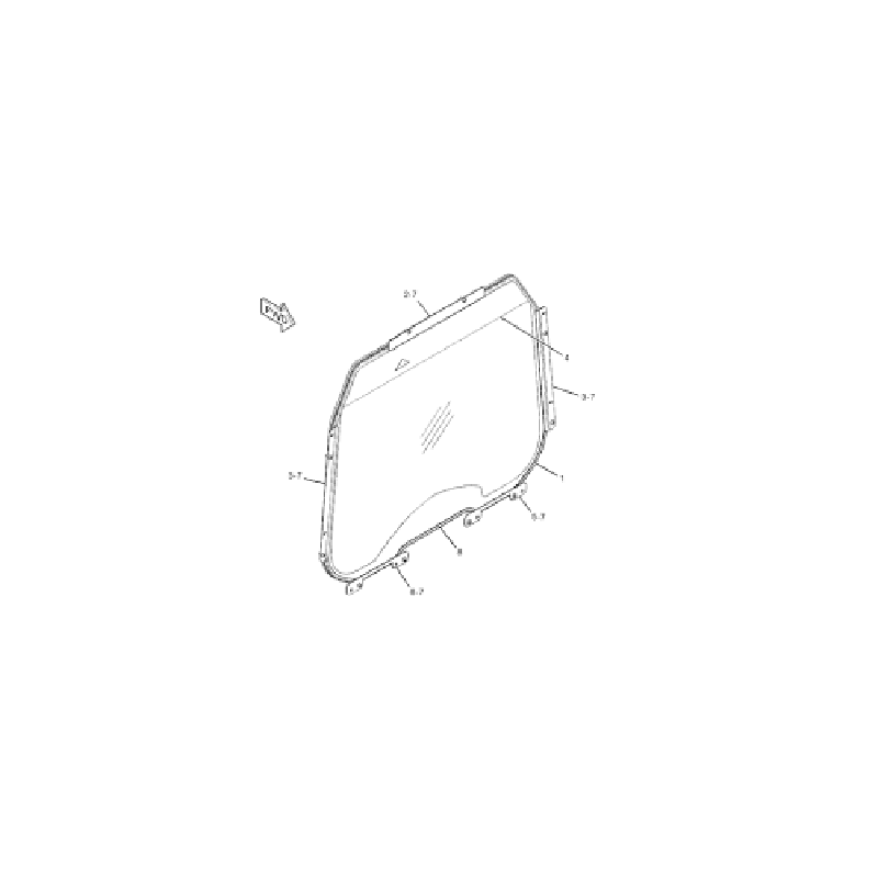 Replacement Track Loader Front Windshield 334-6716 For Caterpillar 953D 963D