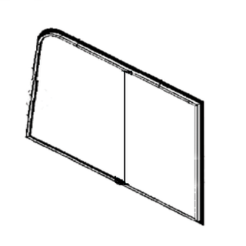 Replacement Mini Excavator Righthand Front Slider Window FYD00004972 For John Deere & Hitachi