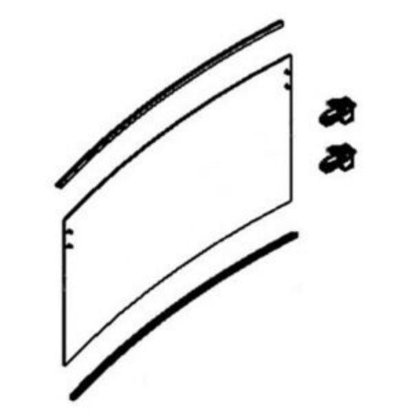 Replacement Backhoe Rear Middle Cab Window Kit AT505596 AT354595 For John Deere & Hitachi