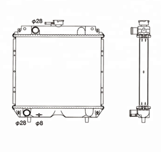 Aftermarket Kubota Z482 D722 6A320-58500 Radiator For Kubota Model L3E J106 J108
