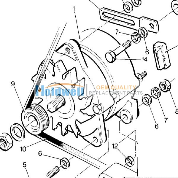 alternator for Lister petter LPW/LPWS2,3,4  24V 45A Mareli