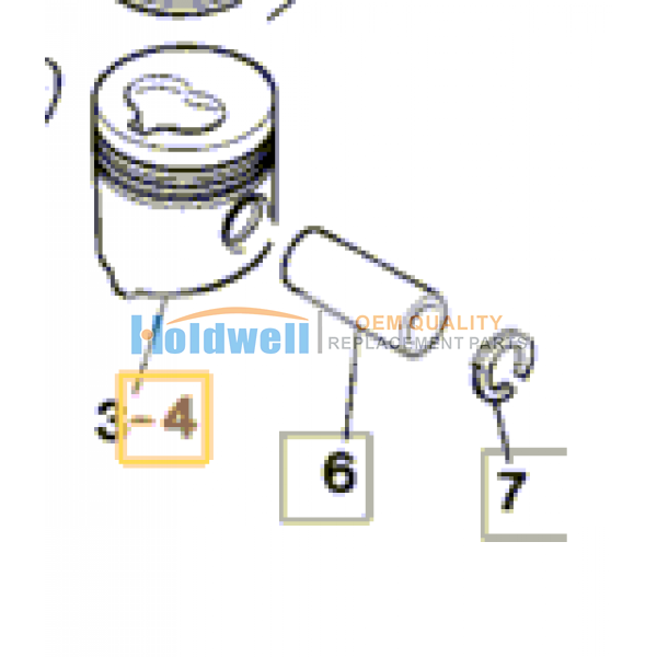 Piston standard for ISUZU engine 6BG1 in JCB model 02/800423  02/800688