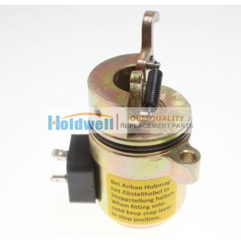 HOLDWELL Solenoid 11715004 for Volvo D3D D3.6D Compact Wheel Loaders,  Backhoe Loaders, Skid Steer Loaders L20B L25B L30B L35B L20F L25F