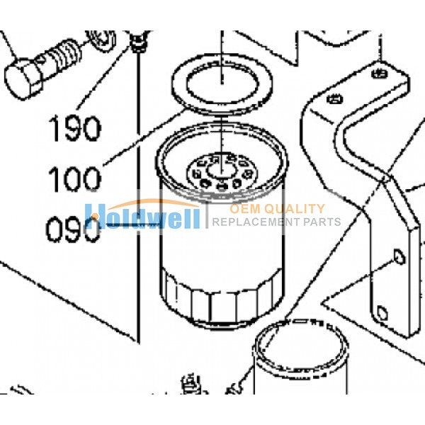 KUBOTA V2607 FUEL FILTER   16631-43560