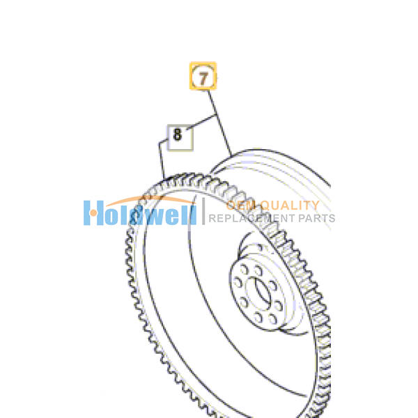 Flywheel for ISUZU engine 4JJ1 in JCB model 02/802463