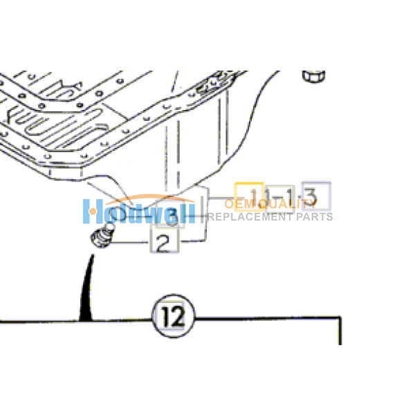 Oil Sump assembly  for ISUZU engine 6BG1 in JCB model 02/800092