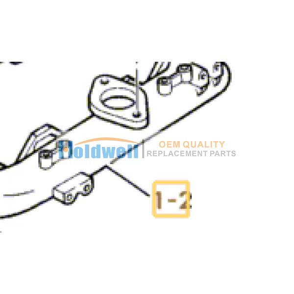 Manifold inlet  for ISUZU engine 4BG1 in JCB model 02/800333