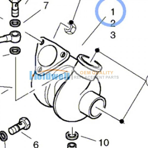 Turbocharger for Volvo L30 L32 L35 ZM2094185